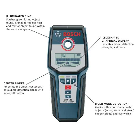 Bosch GMS120 Digital Multi-Scanner 1