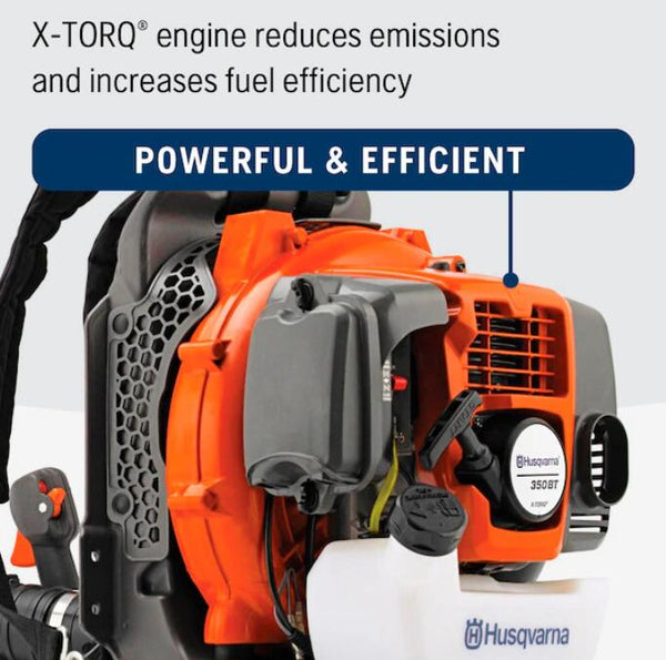 Husqvarna 350BT Backpack Leaf Blower Details 1