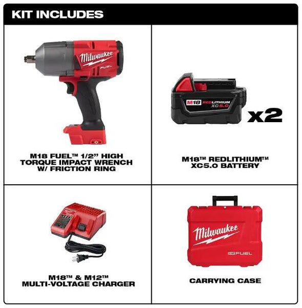 Milwaukee M18 FUEL 2767-22 Impact Wrench Kit Includes