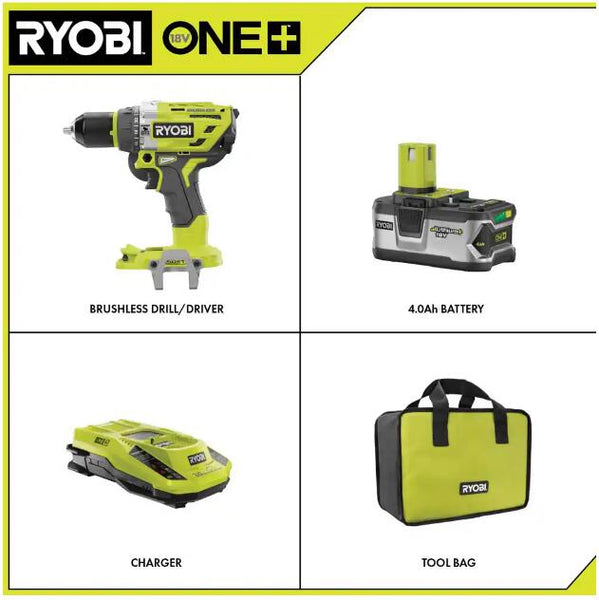 Ryobi P251 One+ 18V Hammer Drill Include