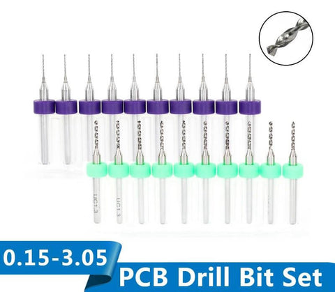 10pcs 3.175mm Shank PCB Drill Bit Set