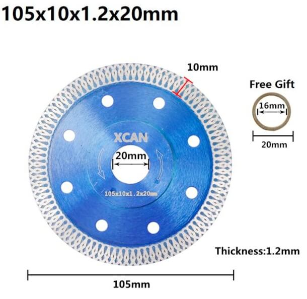 1PC Diamond Saw Blade For Porcelain Tile Ceramic 105mm