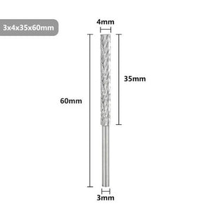 1pc HSS Double Cut Rotary File 3x4mm