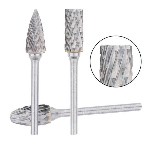 2.35mm Shank Rotary Burrs Set Double Cut Details