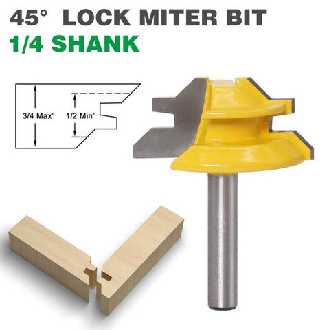 45 Degree Lock Miter Router Bit