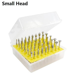 50pcs Diamond Tipped Rotary Burrs Set Small