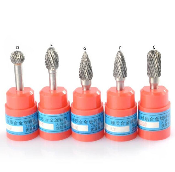 6mm Shank Carbide Double Cut Rotary Burrs Types