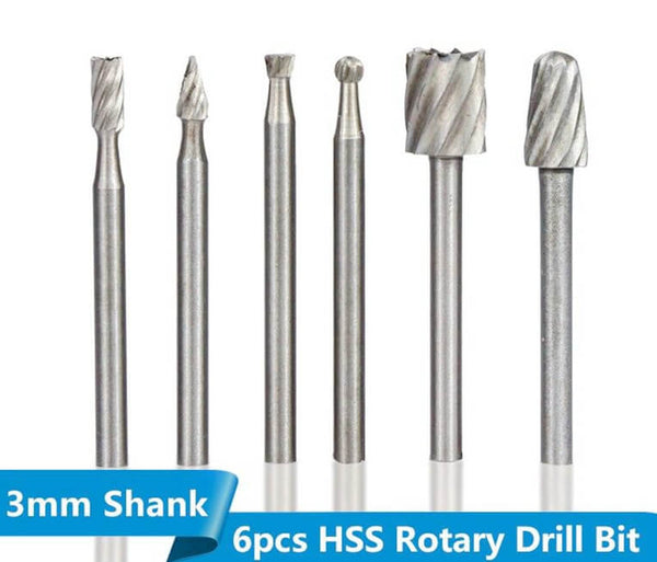 6pcs Carbide Rotary Burrs Set