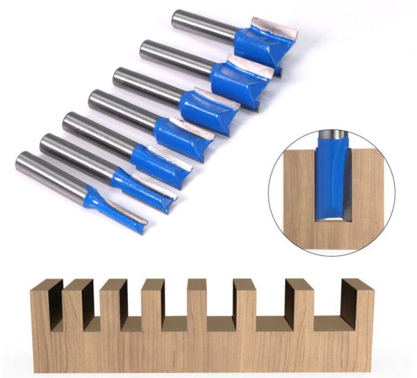 7PCS Straight Router Bit Set Details