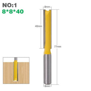 8mm Shank Long Straight Router Bit No1