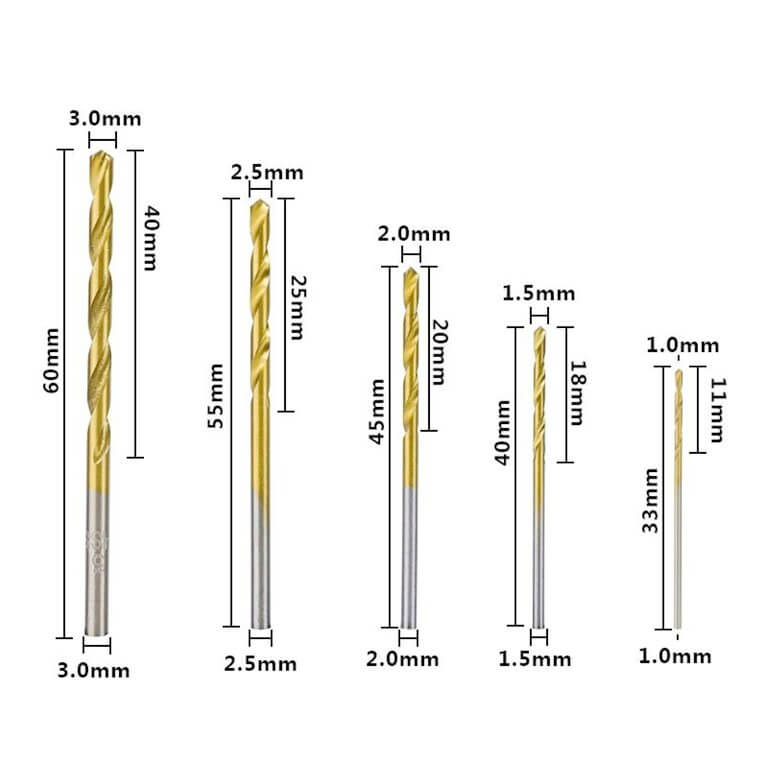 HSS Twist Drill Bit Set 50pcs - M3Tools