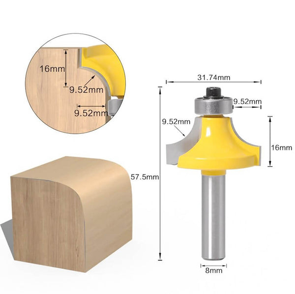 Roundover Edging Router Bit No4 3/8"